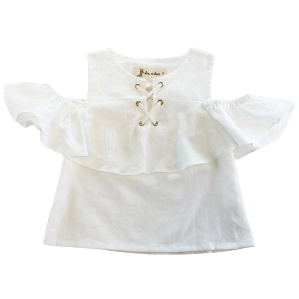 Cross Tie Peasant Top
